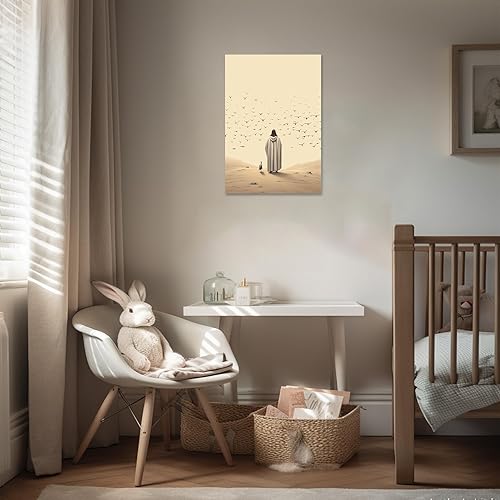 Vista 22 de Arte de pared de Jesús y el niño, póster minimalista bohemio cristiano, lienzo para pared, imagen abstracta de Jesús, arte cristiano religioso Jesús