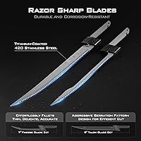 Vista 4 de KastKing Cuchillo de filete eléctrico inalámbrico con cuchillas afiladas de 7 y 9 pulgadas (Speed Demon Pro), recargable, de alta velocidad