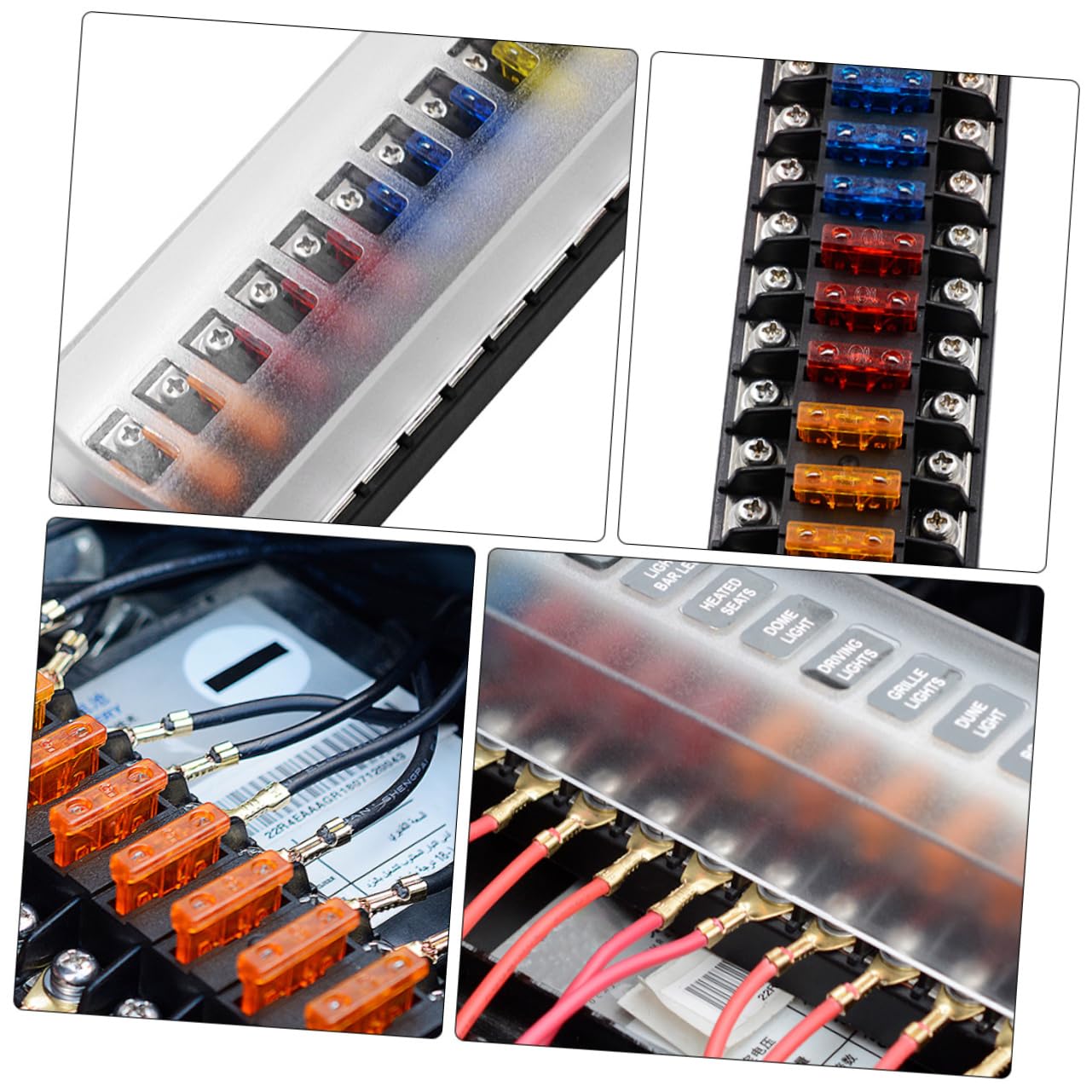 Car Plastic Fuse Box Way Flame Retardant Fuse Holder Material Cover for Automotive Boats Rvs