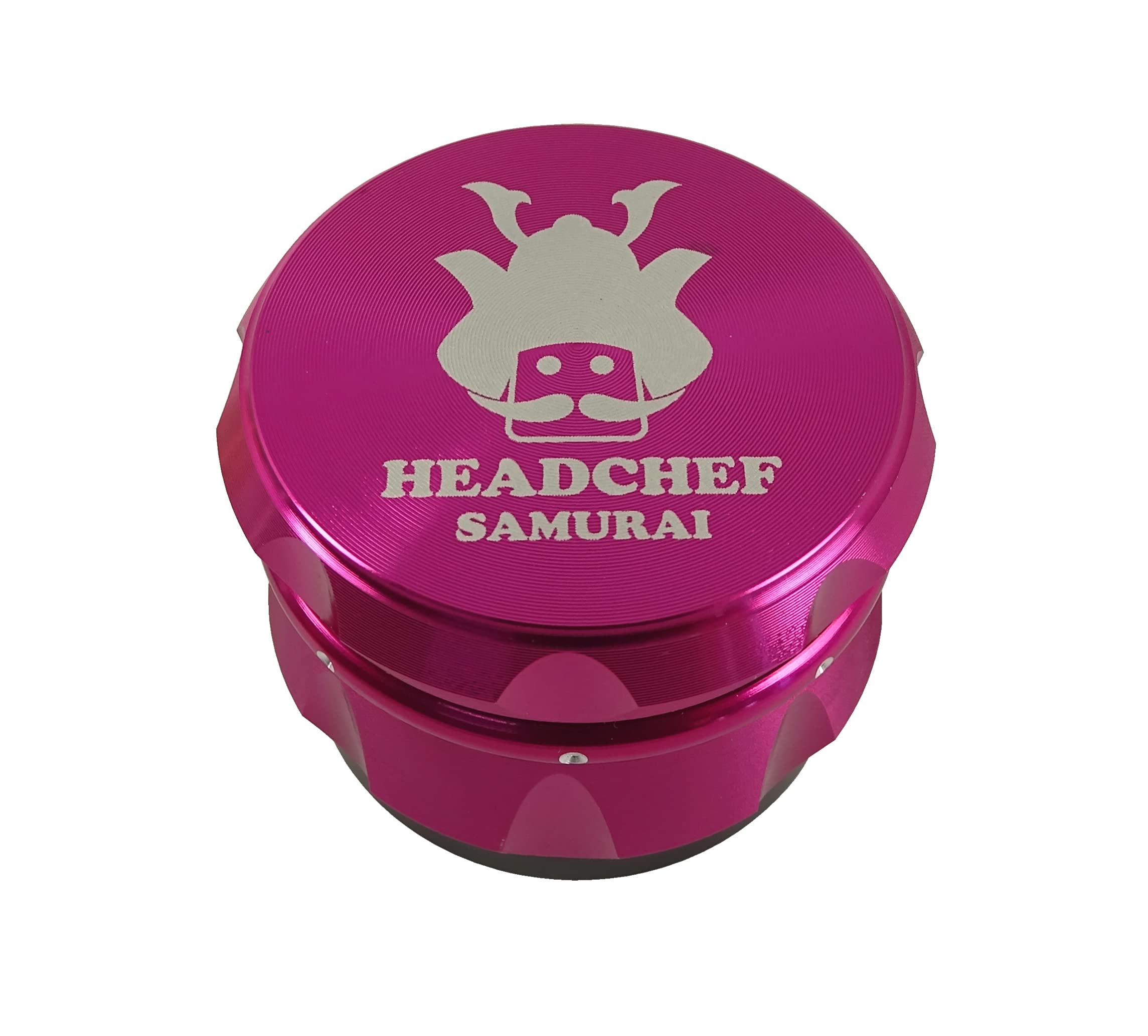 Headchef Samurai Metal Herb Grinder with Sifter Scraper – 4 Piece Grinder, 55mm (Pink)