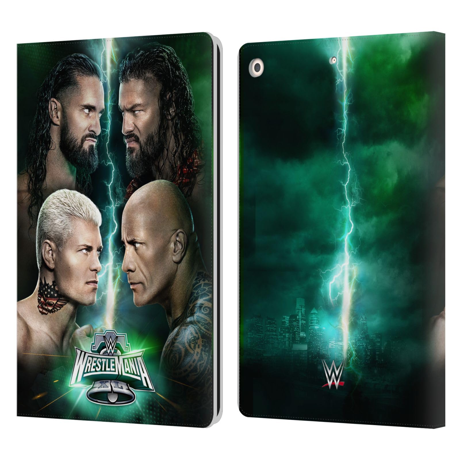 Head Case Designs Officially Licensed WWE Key Art Poster Wrestlemania 40 Leather Book Wallet Case Cover Compatible with Apple iPad 10.2 2019/2020/2021