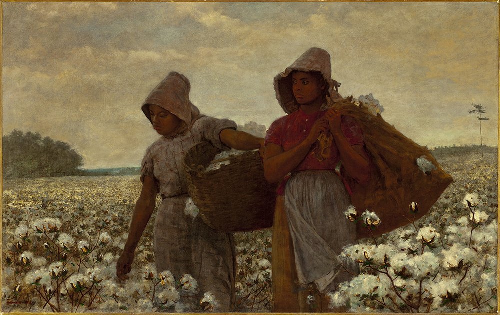 Póster mate de Winslow Homer The Cotton Pickers para decorar con arte clásico sin reflejos