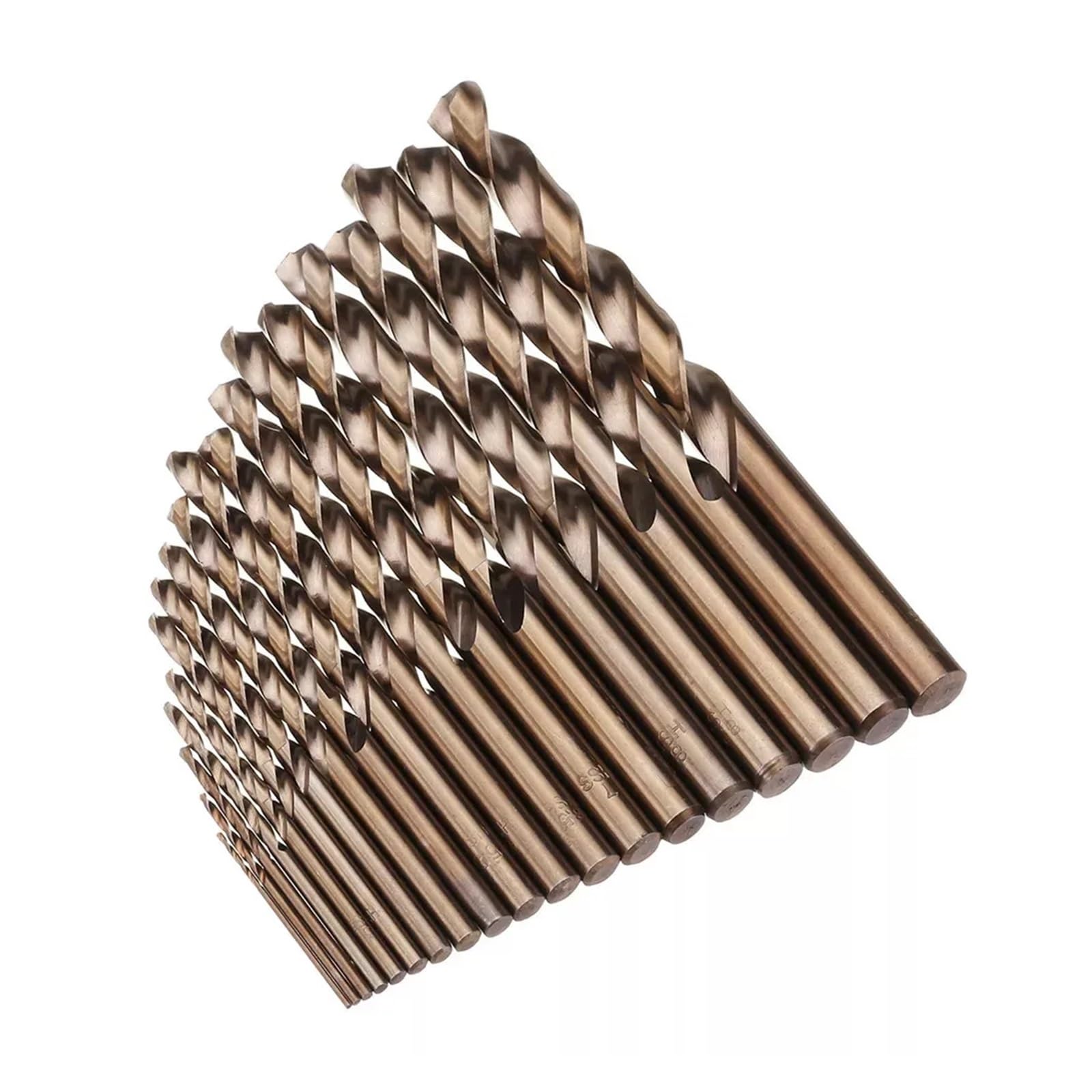 Foret hélicoïdal à queue droite Ensemble de 19 forets hélicoïdaux en cobalt HSS M35 de 1 à 10 mm for le perçage de métaux et d'aluminium, Kit d'outils HSS-Co