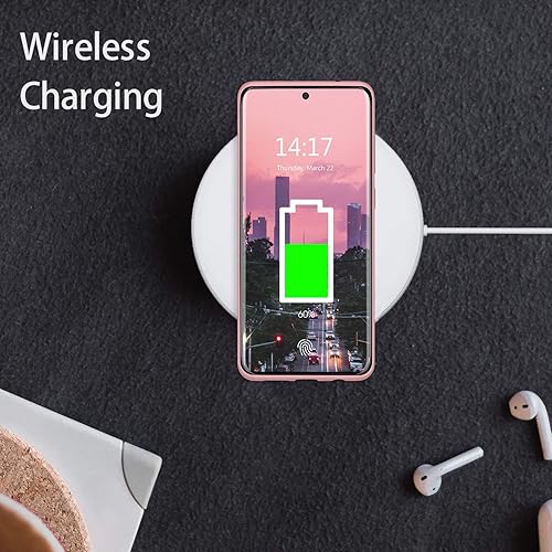 Miniatura 7 de ABITKU Funda de silicona para Galaxy S20 Plus, silicona líquida delgada, de goma, a prueba de golpes, suave forro de tela de microfibra, compatible