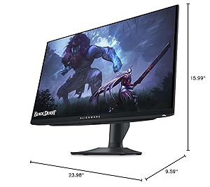 Alienware AW2725DF OLED Gaming Monitor - 26.7-inch Quantom-Dot WQHD (2560x1440) 360Hz 0.03Ms Display, AMD FreeSync Premium Pro, HDMI/DP/USB 3.2 Gen1, Height/Tilt/Swivel/Pivot Adjustability - Black