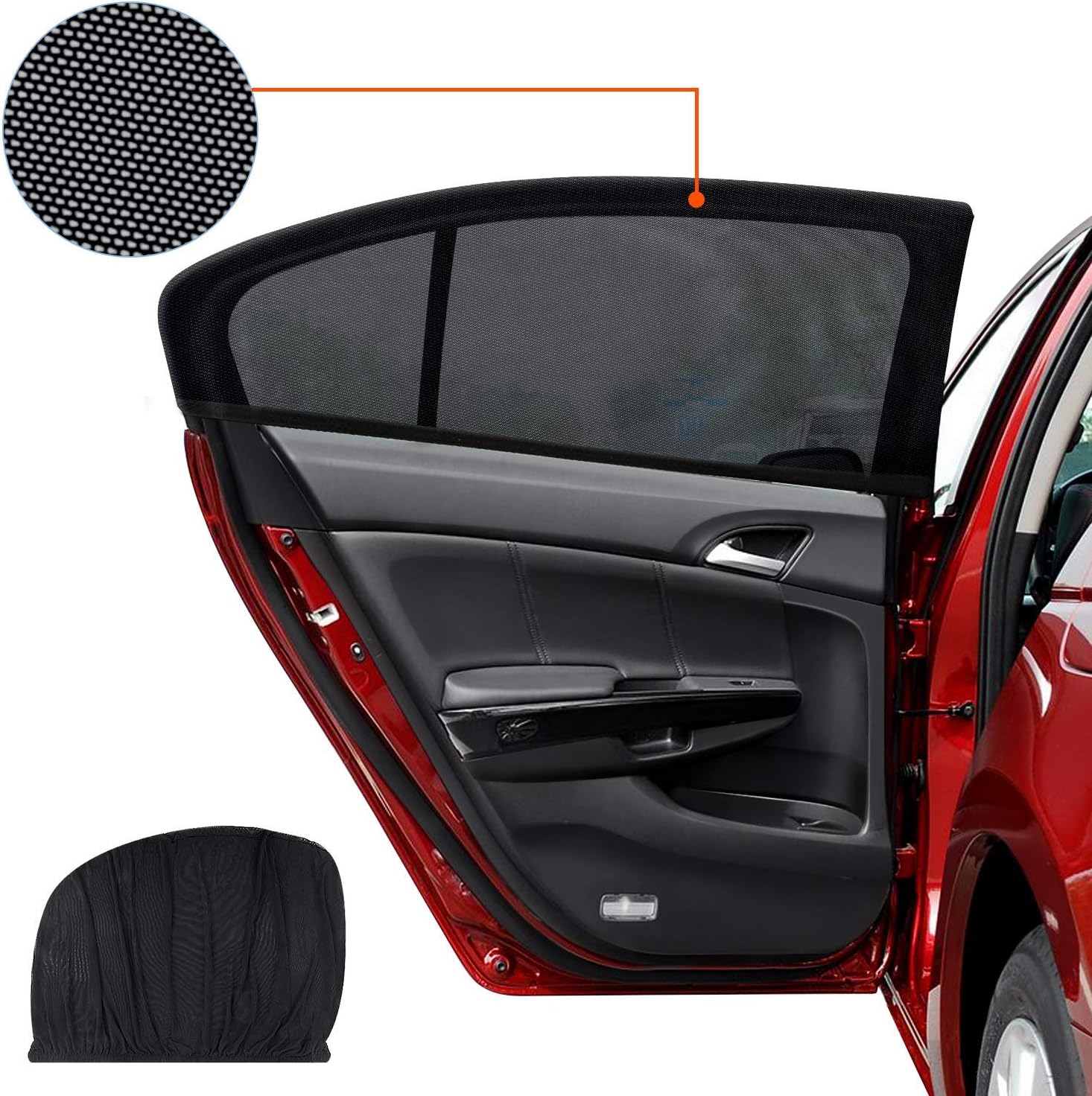 Car Side Window Sun Shade 2Pack,Car Sun Shade Blocking Car Mosquito Net for Baby,Blocks UV Rays,Universal Car Side Window Sunshades Breathable Sun Shade - 110 * 50cm Fits All (98%) Cars