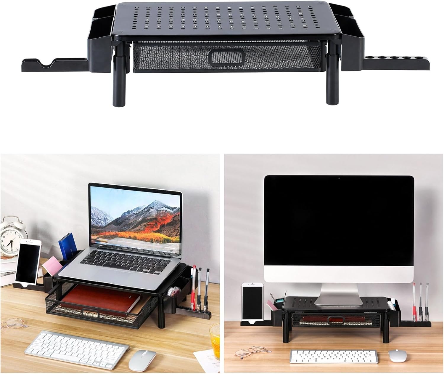 モニタースタンドライザー、調整可能なコンピュータースタンド