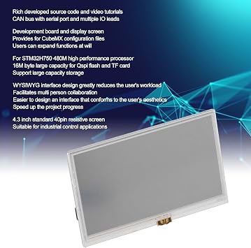 HMI Resistive Screen STM32 Development Board Open Source 4.3 Inch Touch Display with CAN Bus Interface Industrial Grade Glass Panel for Audio Video Animation Projects
