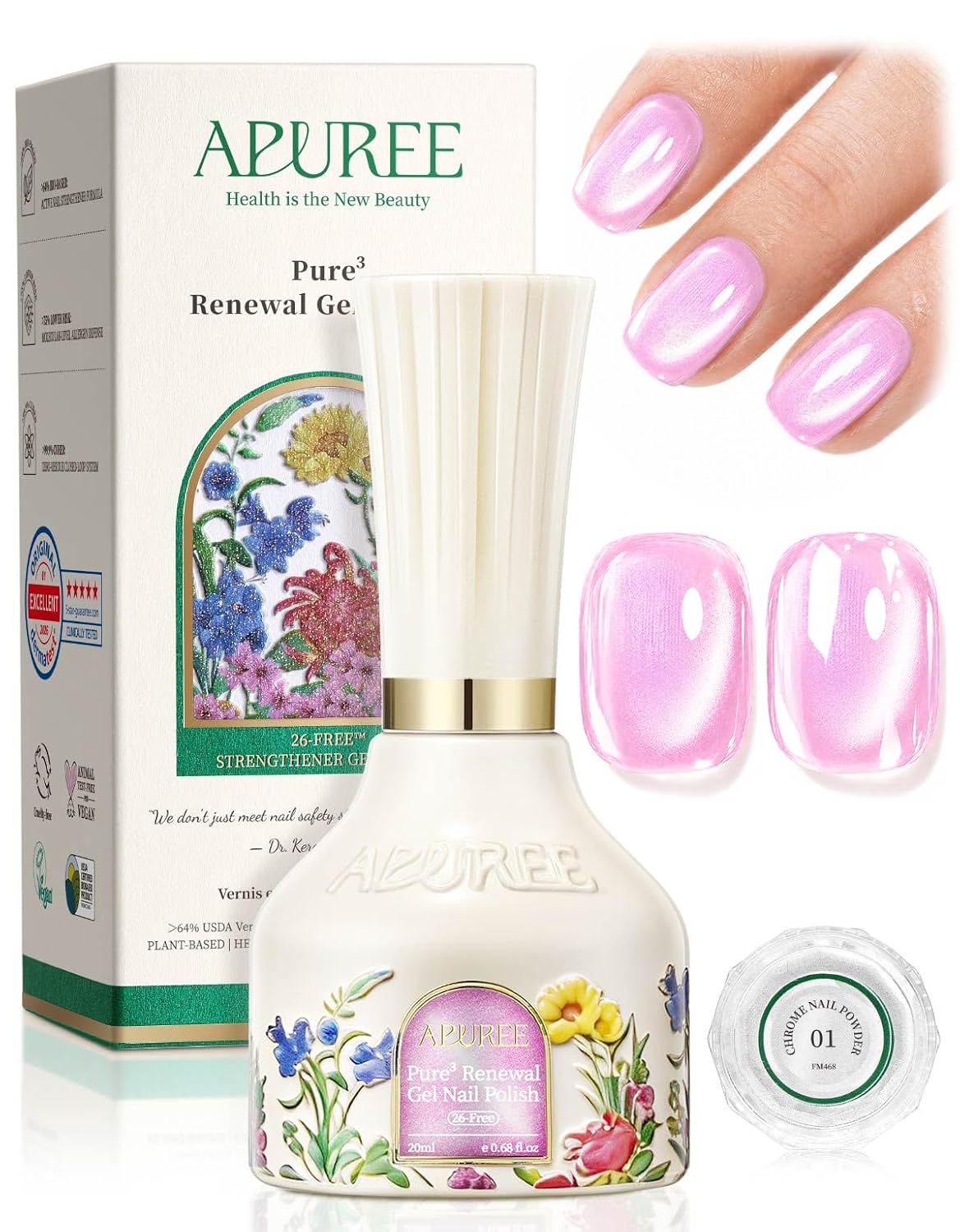 APUREE Clinically Proven HEMA Free Cat Eye Gel Nail Polish Mermaid Tears