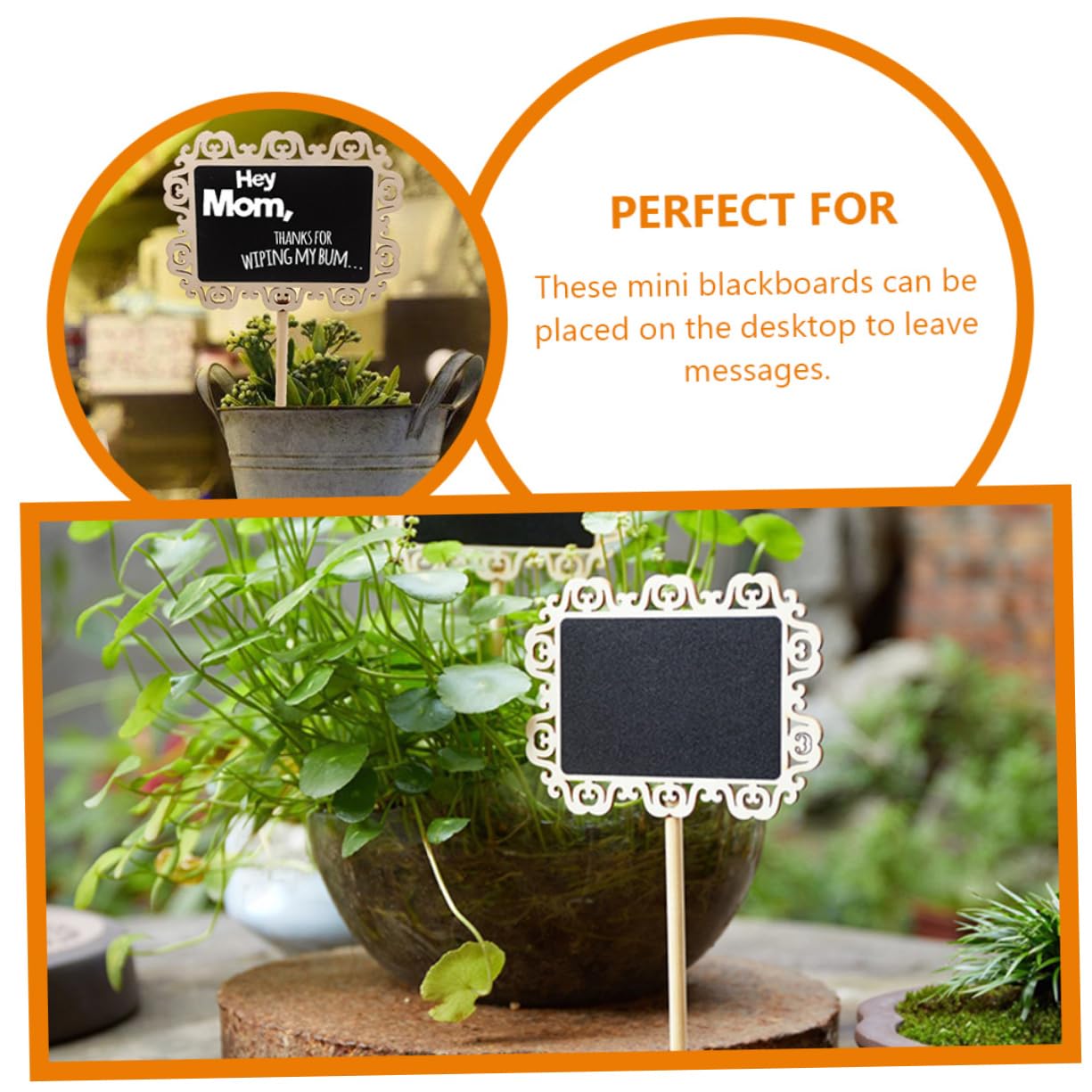 Operitacx 5 Sätze Write Board Bescherung Zeichenheft Notizzettel Decor Ort Heimbüro Hochzeit Mini-tafelschilder Erste Brettdekoration Tafeldekor Diy-tafel Heimdekoration Hölzern 10 Stück * 5