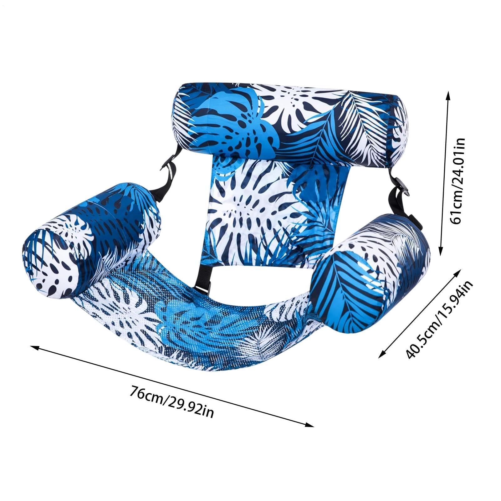 Bouée Hamac Gonflable Géant Pour Adulte – Matelas Piscine Avec Dossier Confortable – Idéal Pour L'été, La Plage Et Les Vacances – 76 X 40,5 X 61 Cm