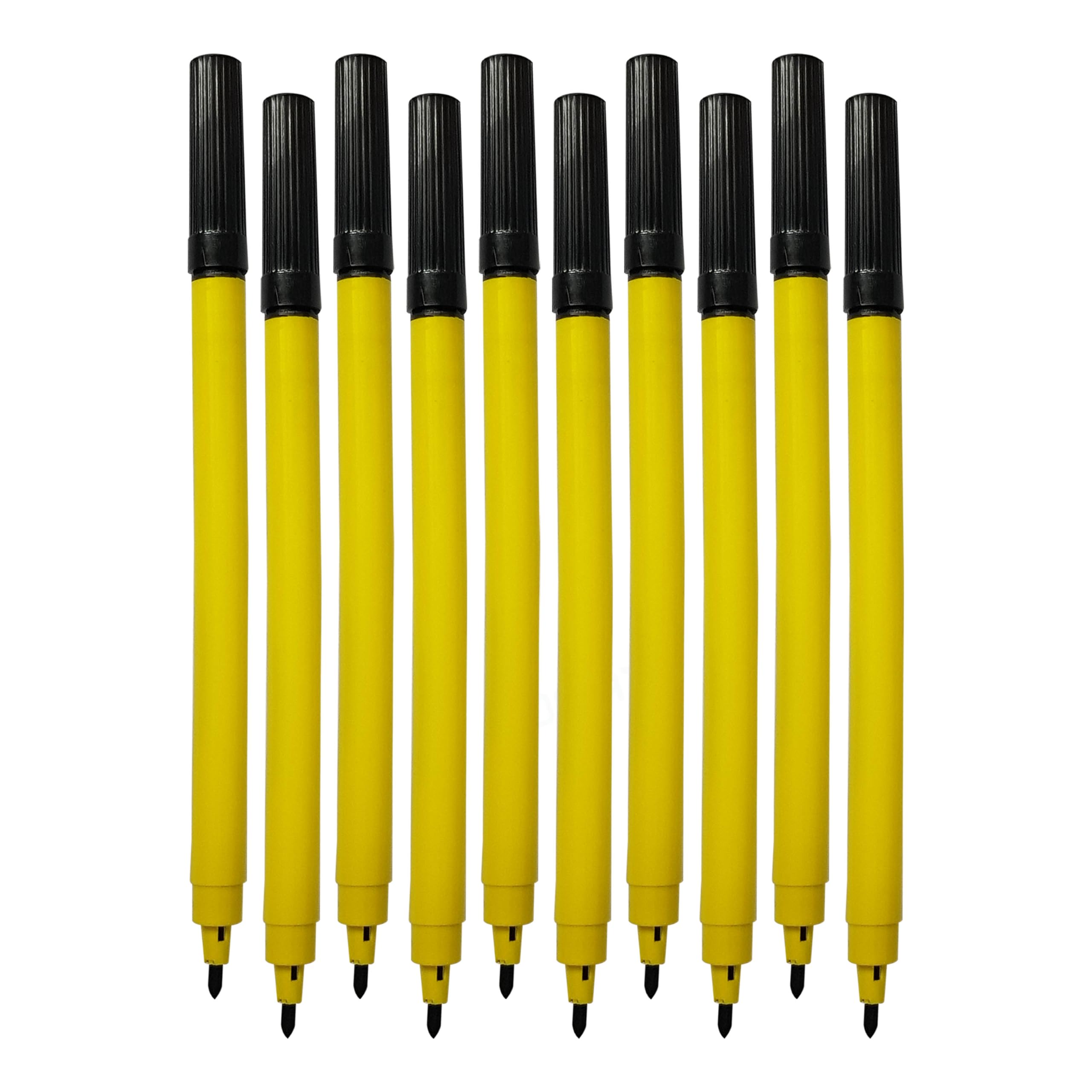IRO Felt Tips Colouring Pens, BLACK, Pack of 50, Draw Sketch Colour Mark Write Felt Pens, School Office Home Classroom Ideal Use, iZOFAX Black Ball Pen
