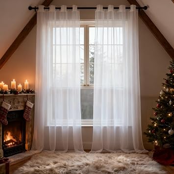 Room Divider Curtain 90 x 192 cm Heat Shielding UV Cut Opaque Privacy Energy Saving Cooling Efficiency Washable Daytime Invisible Thermal Insulated Stylish Blackout Tendrep Bedroom Livig, White