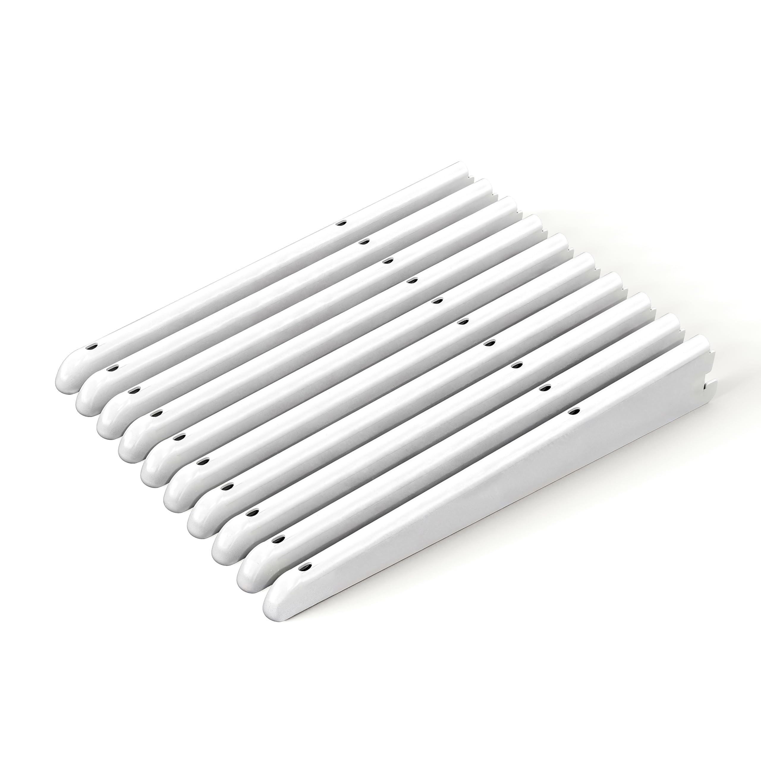 IRONWORX® Twin Slot Shelving Brackets (320mm, Pack of 10) | White Adjustable Wall Brackets for Shelves, Heavy Duty Steel for Premium Storage Solutions | for Home or Office Use | Sturdy Design-image-25