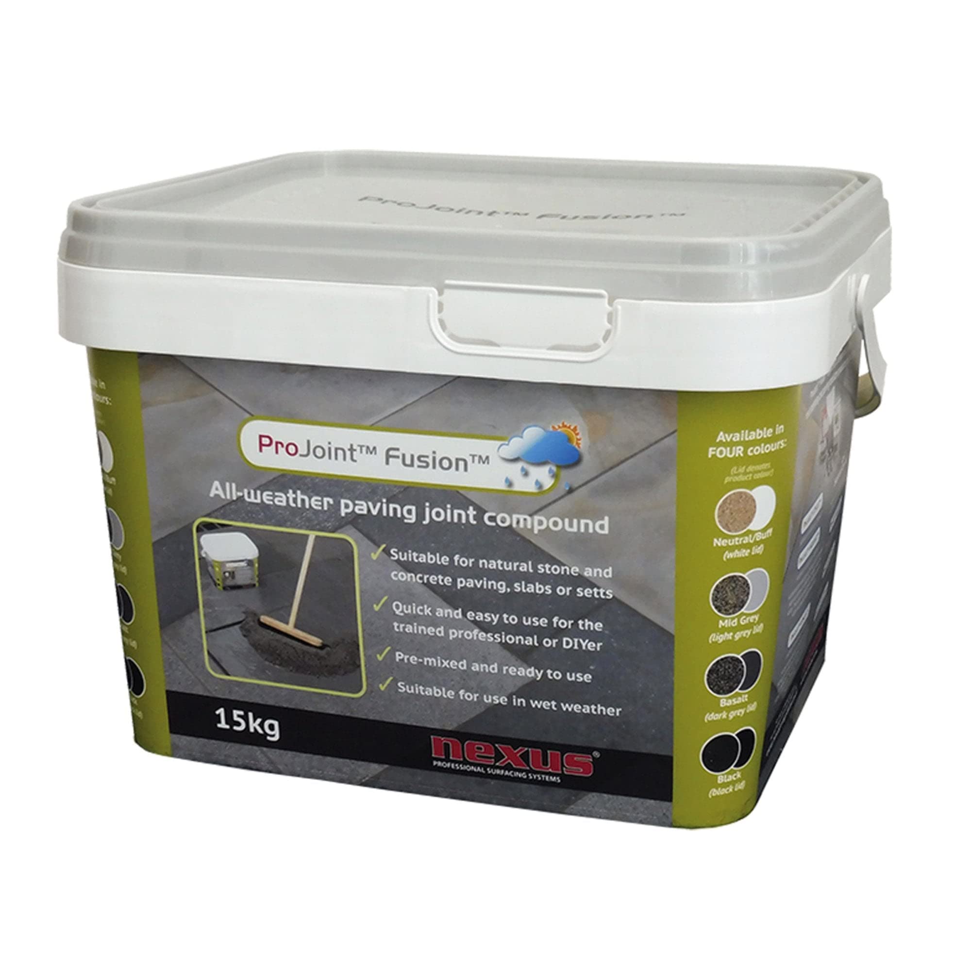 Projoint Neutral Fusion Mid-Grey All Weather Paving Grout Jointing Compound 15Kg