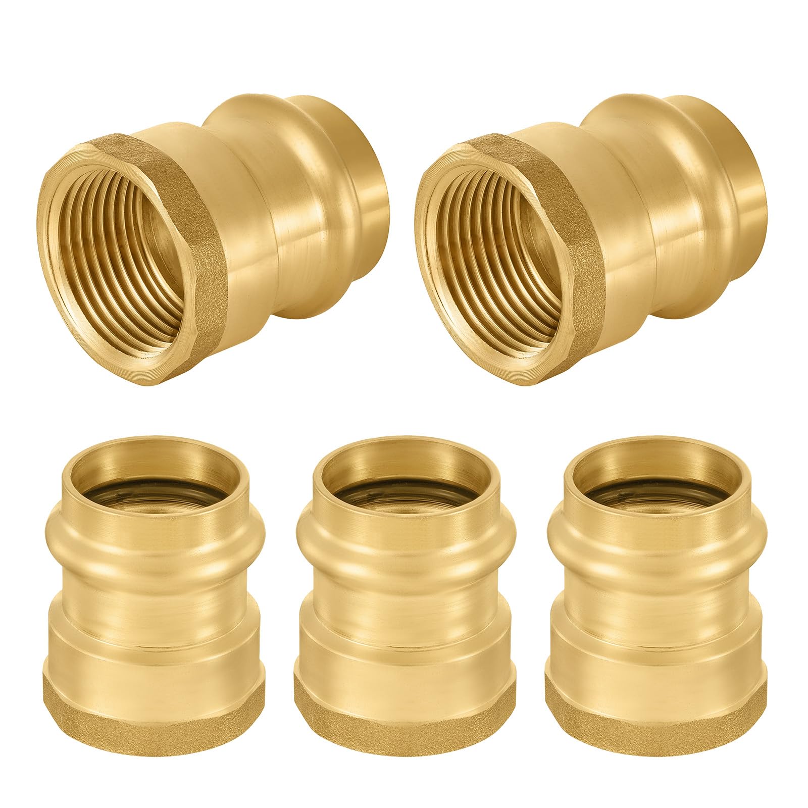 Conector de prensa de latón de 3/4 con adaptador NPT para cobre y Pex