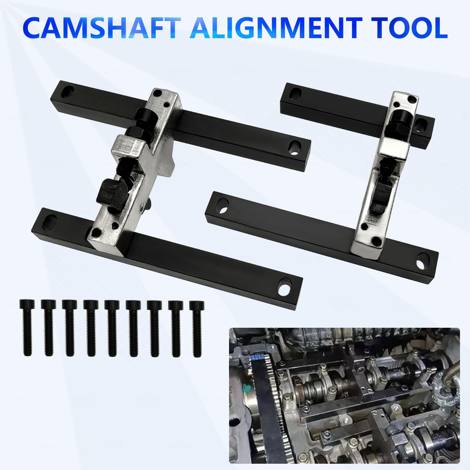 ZKTOOL Strumento di Blocco Cinghia di Distribuzione per Motore, Compatibile con Ford 1.0 SCTI ECOBOOST 3 Cilindri Benzina, Regolatore Cinghia di Distribuzione, 303-1605/1 303-1605/2