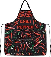 Vista 7 de CMNIM Delantales de chili Chili Chef Delantal Chile Cocina, Jardinería Delantales con Bolsillos Chili Peppers Regalos para Amantes