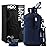 H2O Capsule 2.2L Half Gallon Water Bottle with Storage Sleeve and Covered Straw Lid - BPA Free Large Reusable Drink Container with Handle - Big Sports Jug, 2.2 Liter (74 Ounce) Navy Blue
