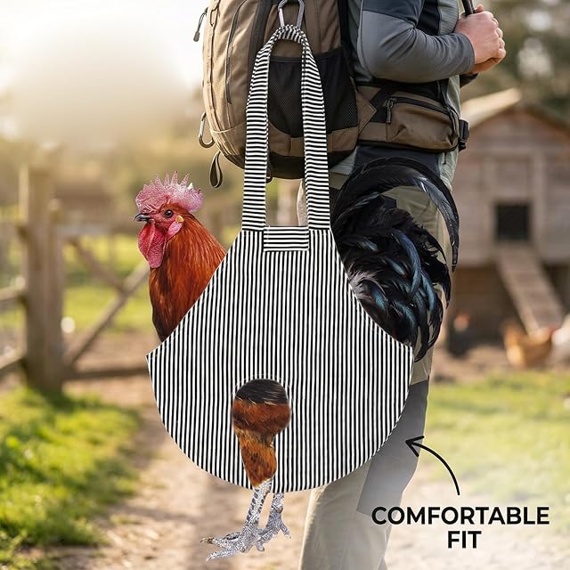 Foto 3 de 5 de Transportín para Pollos con Orificios para Las Patas Bolsa Ajustable para Transportar Pollos de Forma Segura…