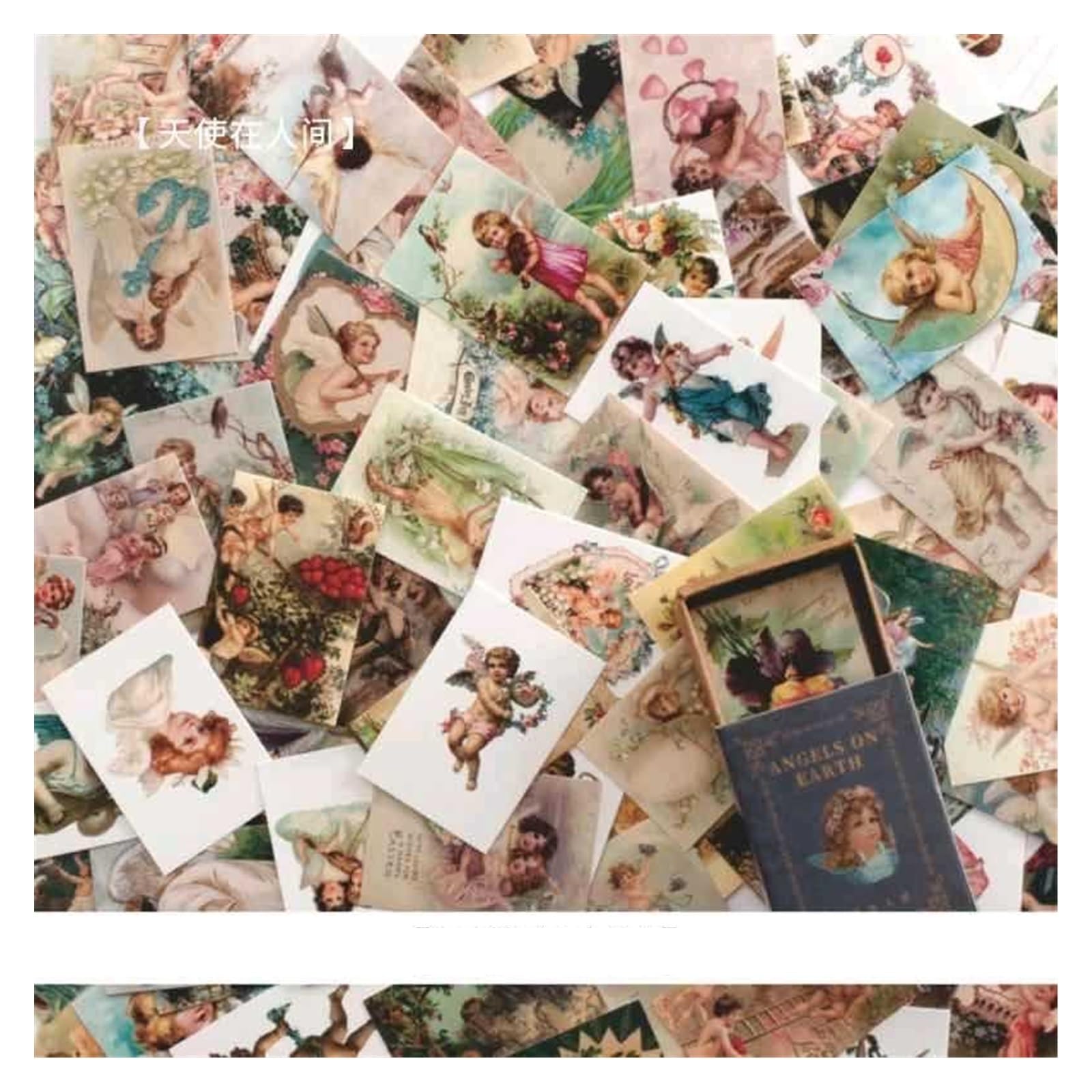 Scrapbook Supplies 100pcs/pack Scrapbook Paper Diary Labels Albums Decorative Stamps Stickers Matchbox Scrapbook Paper Stickers Scrapbook Stickers (Color : I)