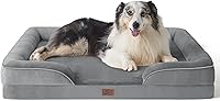 Vista 98 de Bedsure Camas ortopédicas para perros de gran tamaño – Cama lavable grande para perros y gatos, impermeable, cómodo sofá para perros con funda Negro