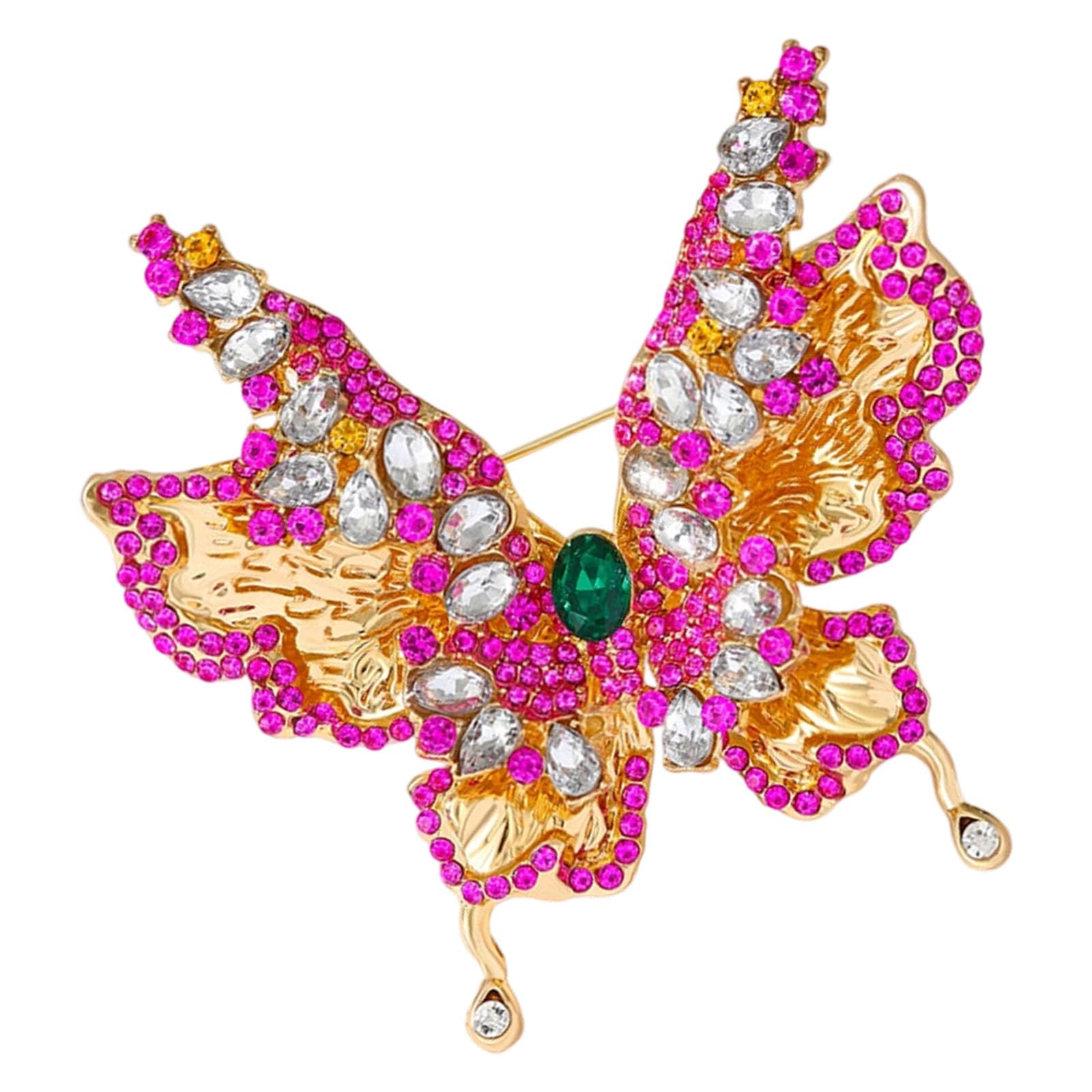 Maxtonser Stylish Butterfly Brooch With Layered Design Electroplated badge Pin Chest Jewelry Accessory For Special Occasion