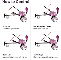 Vista 6 de Hoverboard de 6.5" de dos ruedas con asiento de autoequilibrio, scooter eléctrico con ruedas de luz LED Flash