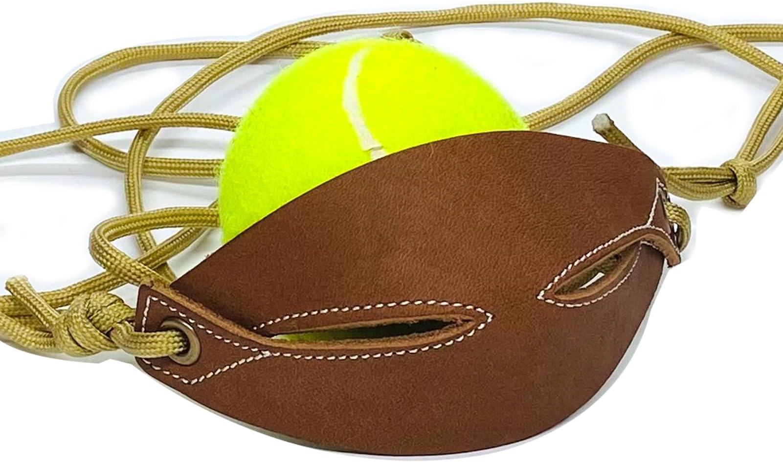 Leather Shepherd Sling Handmade Paracord Shepherd Tennis Ball Thrower