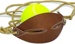 Leather Shepherd Sling Handmade Paracord Shepherds Old-Fashioned Slingshot Tennis Ball Thrower