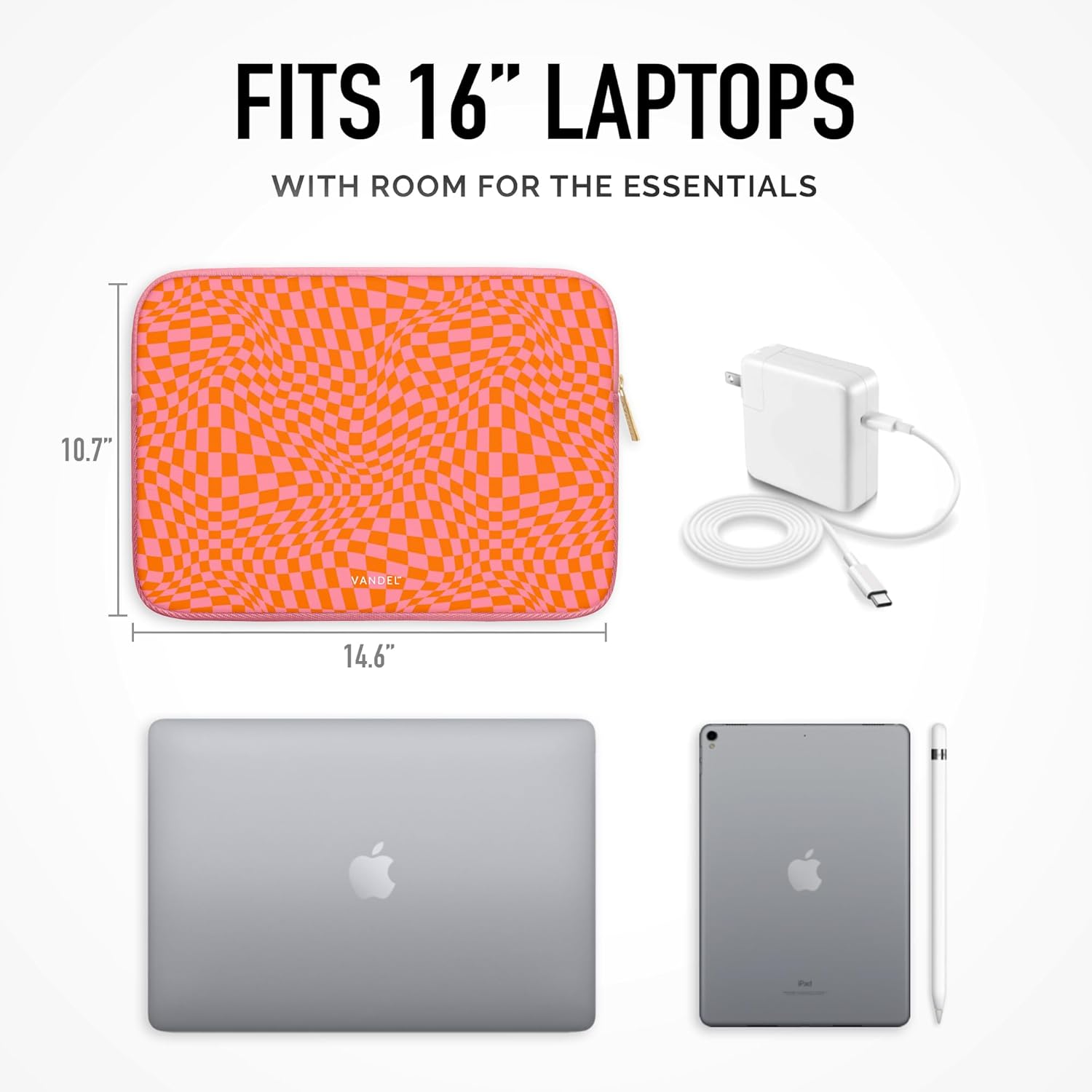 Vandel Slim MacBook Pro 16 Inch Laptop Sleeve, 15.6-16 inch Laptop Case, Protective MacBook Case Sleeve, Dell XPS 16 Cover 15.6 in, HP 15-fc, Lenovo IdeaPad 15, Mac Book Pouch, Computer Carrying Bag - Image 4