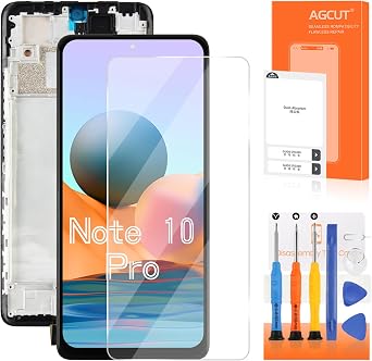 INCELL for Xiaomi Redmi Note 10 Pro Screen Replacement for Display Redmi Note 10 Pro LCD M2101K6R M2101K6G LCD Digitizer Touch Screen Assembly Repair Part with Frame
