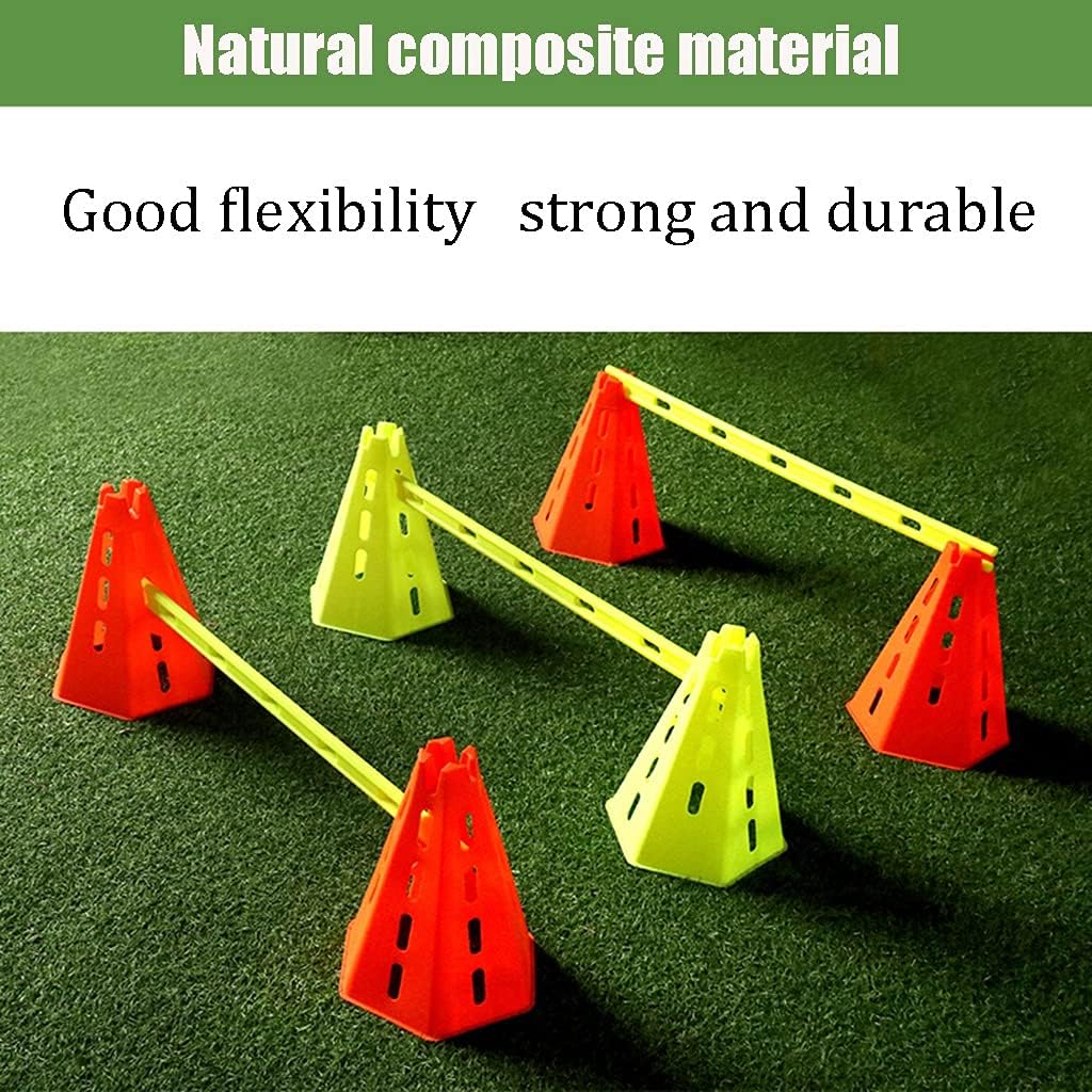 Agility Training Cone Hexagonal Plastic Training Cone/Sign Post,Soft Adjustable Height Agile Obstacle Cone,Suitable for Football Basketball Sensory Integration Training (Color : 10pcs)