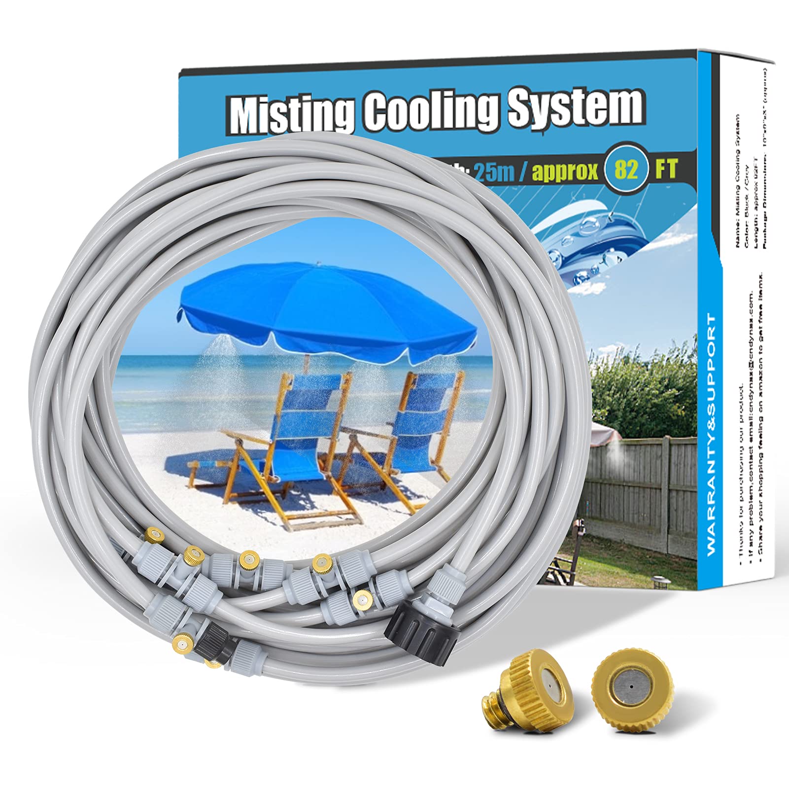 Patio Misters for Cooling 83FT Outdoor Water Misting System, Misting