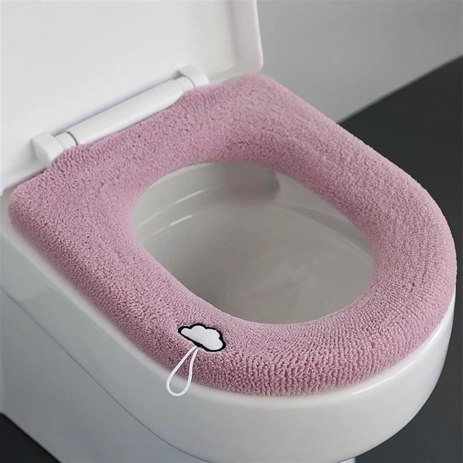 Funda para asiento de inodoro acolchada que elimina el frío del sanitario