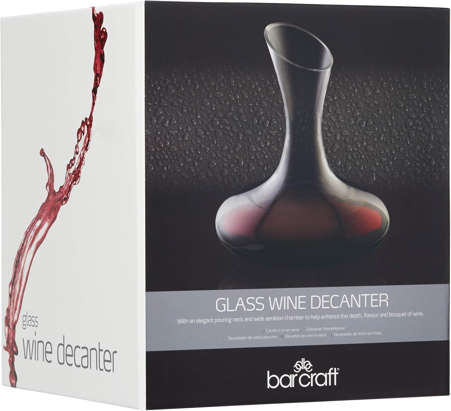 Exclusive Special BarCraft Luxury Handmade Glass Wine Decanter, 1 .5 L