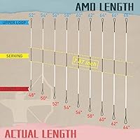 Vista 6 de Archerest Cuerdas de arco con arco, AMO de 52 a 68 pulgadas en 12, 14, 16 hebras, cuerda de arco recurvo de repuesto para arco largo tradicional
