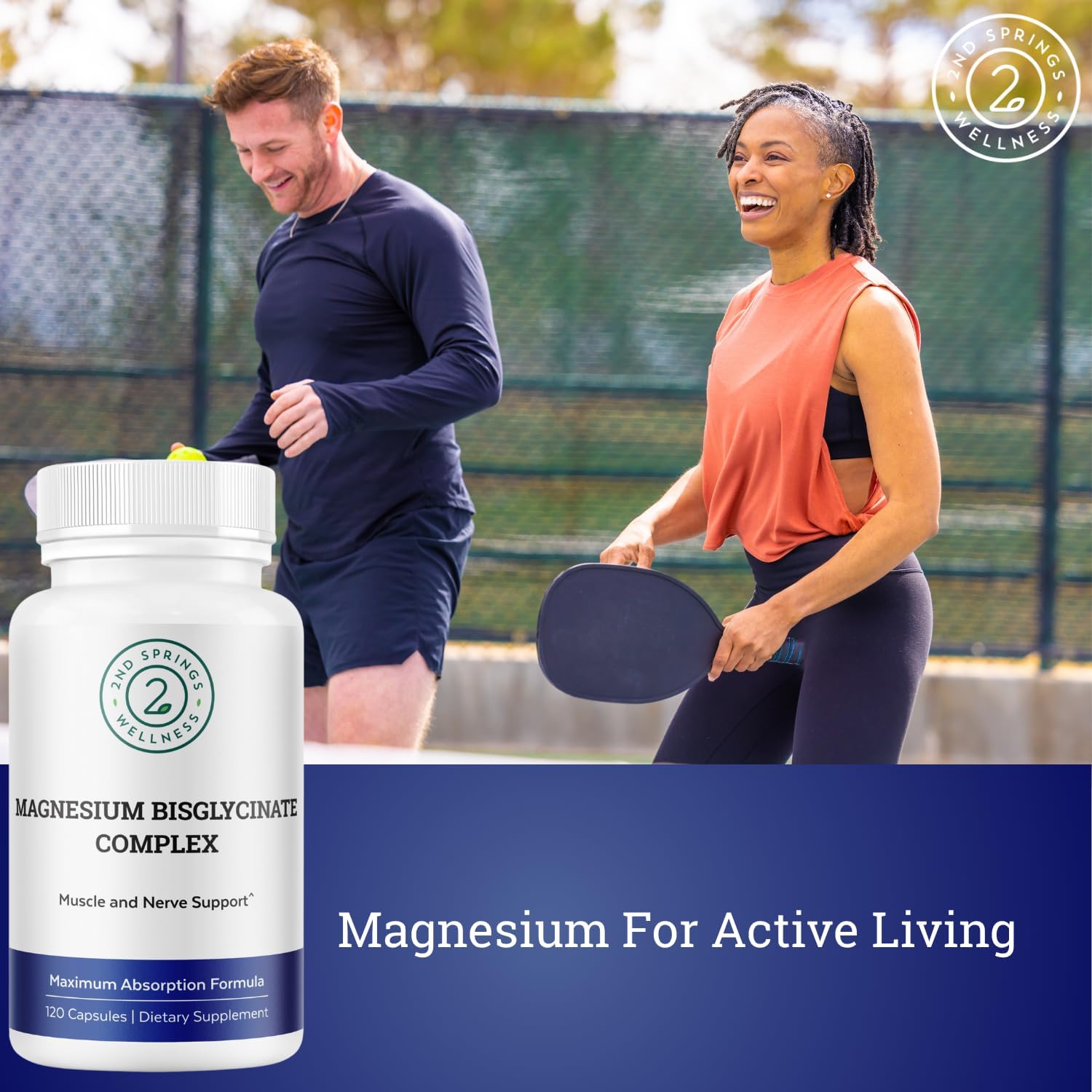 Magnesium Bisglycinate Complex 400mg – Albion TRAACS Chelated Magnesium for Maximum Absorption – Gentle on Stomach, Highly Bioavailable Magnesium Supplement – 120 Capsules