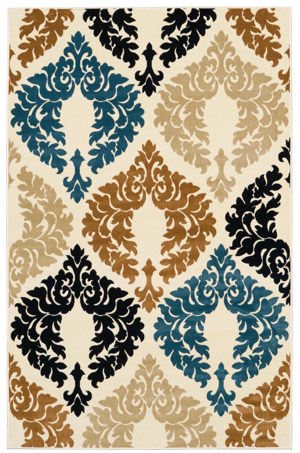 Linon Home Decor Products Griffin Esquire Rug Beige Blue