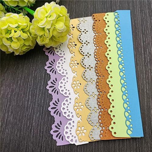 Miniatura 5 de 7 troqueles de corte de encaje de flores, borde de flor, troquelados de metal, plantillas de plantillas para álbumes de recortes y manualidades,