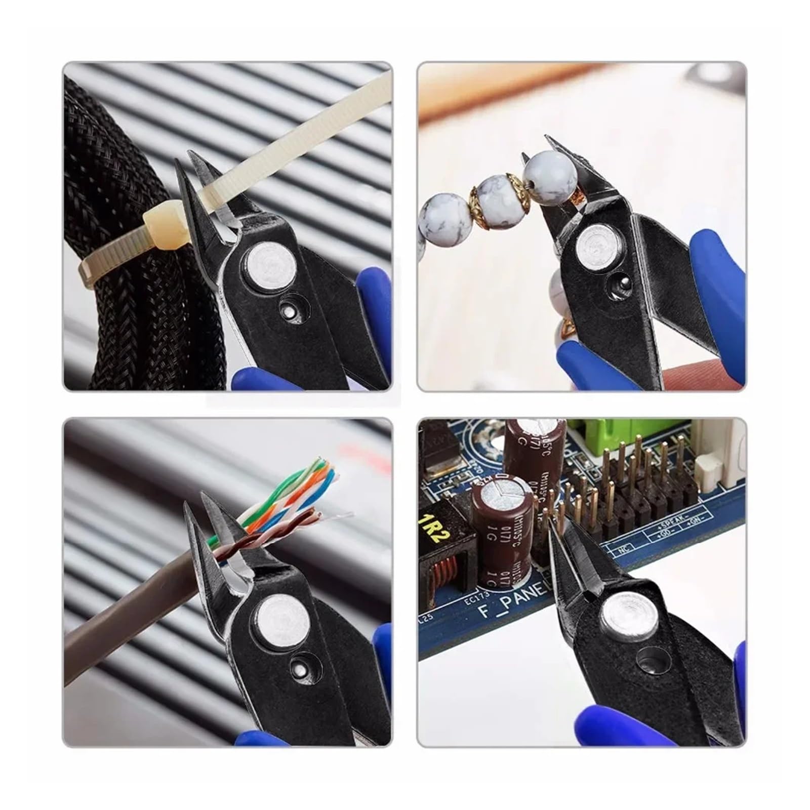 GUYTRM Szczypce do cięcia kabli Szczypce do cięcia kabli DIY Szczypce do cięcia kabli ukośnych Narzędzia ręczne Szczypce do cięcia kabli bocznych Szczypce niebieskie lingli(Blue 10pcs)