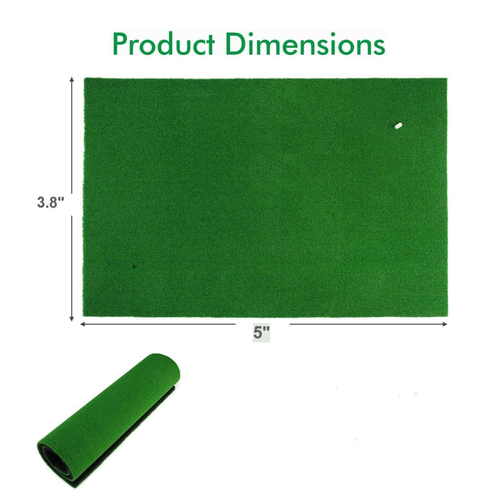 FRITHJILL 5x3.8 Ft Artificial Grass Golf Practice Mat, Easy Roll-Up Storage, Plastic Turf with Non-Slip Base, Suitable for Right and Left-Handed Golfers, Indoor/Outdoor Practice Turf Mat