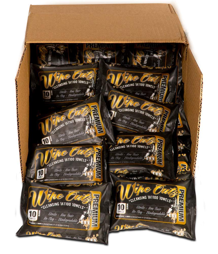 OG Wipe Outz Premium DRY Tattoo Towels Clean Tattoo Wipes