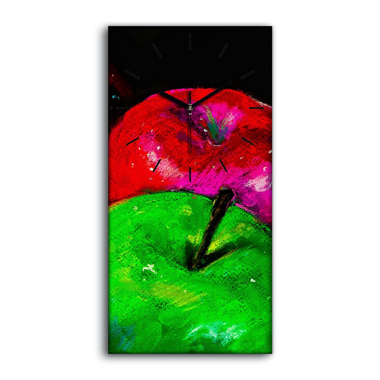 Horloge sur Toile 30x60cm Art Moderne Salon Mains Noires Horloge Murale Image