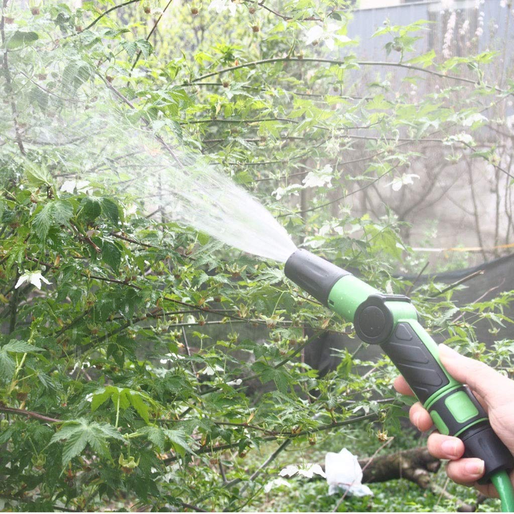 Manguera de Jardín, Enrollador Manual de Pared con Pistola Pulverizadora, Ideal para Terrazas, Balcones y Pequeños Espacios de Jardín (10 Metros)