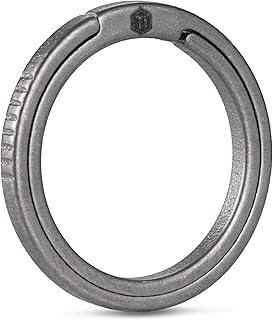 llavero plano de aleación de titanio, anillo dividido de empuje lateral Fácil acceso a llaves mosquetón(Hay muchas variantes, el número de llaveros se basa en la imagen principal)