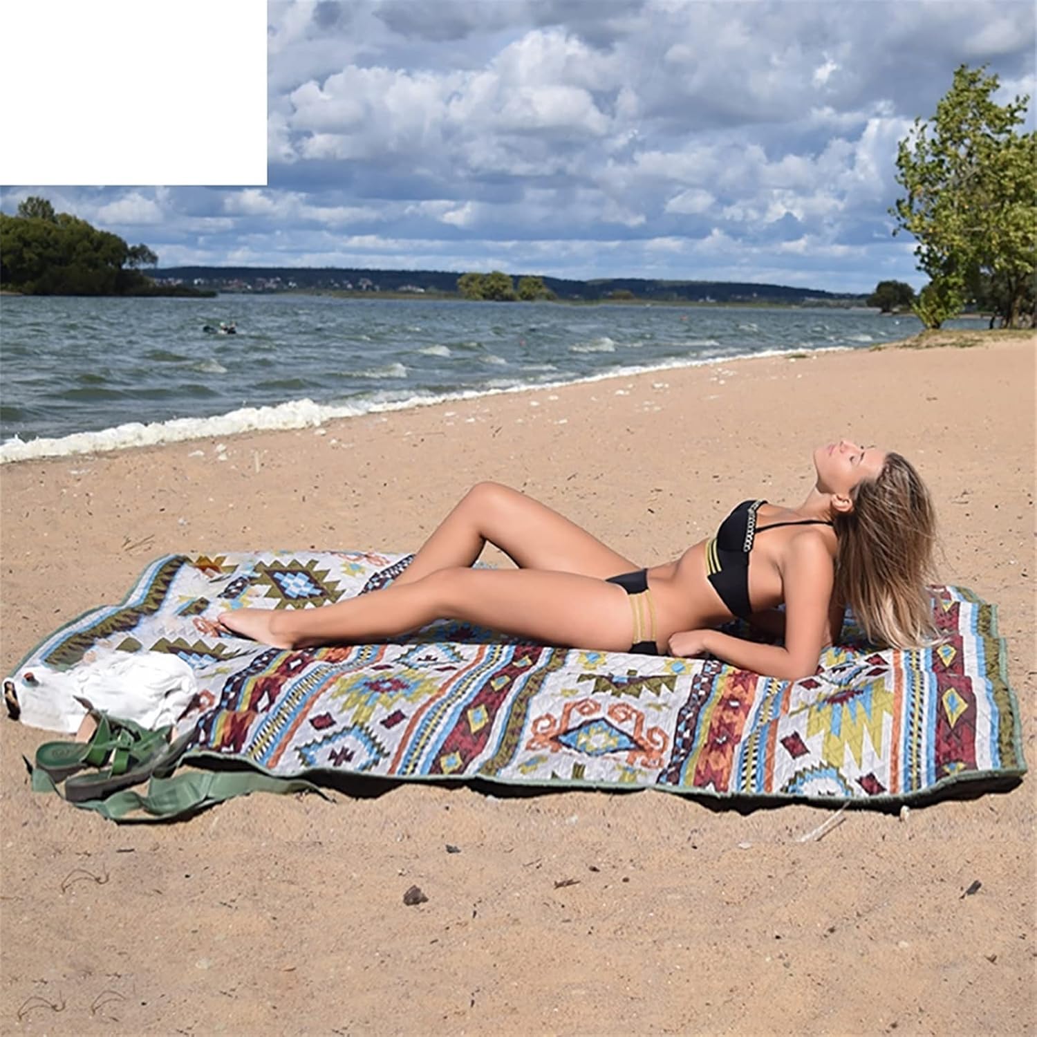 Beach Blankets Camping Mat for Family Style Printed Thicken Waterproof Picnic Beach Mat Spring Machine Washable
