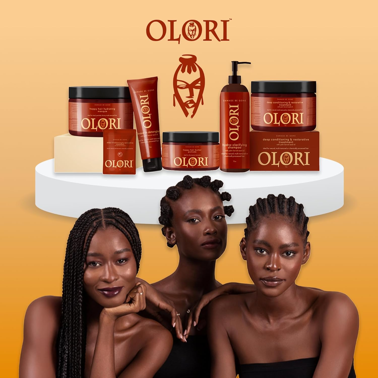 Olori Leave in Conditioner Cream & Detangler for Curly, Coily & Wavy Hair - For Women, Men & Kids - 8 oz Bottle