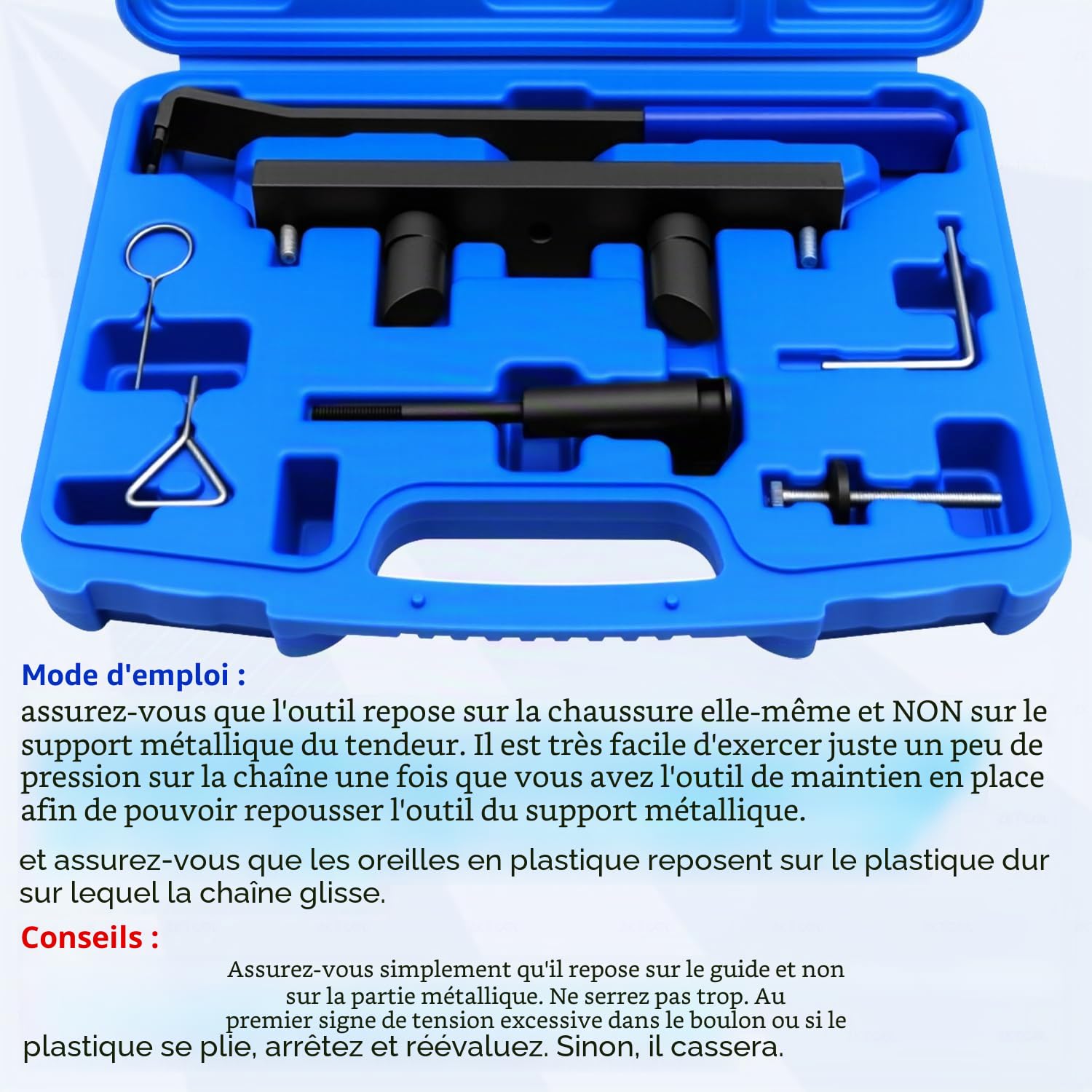 ZKTOOL Kit d'Outils de Calage d'arbre à Cames Moteur pour VW Audi