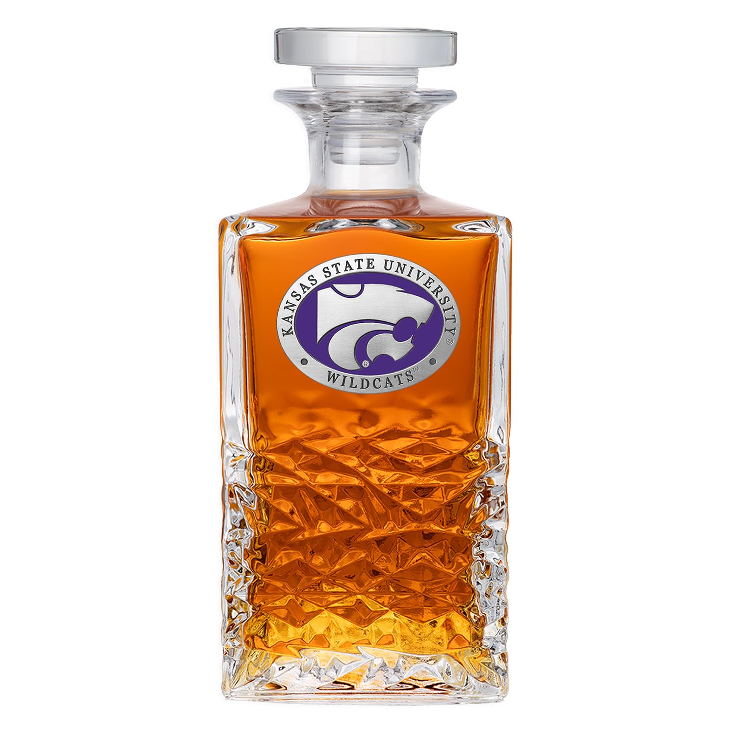 Heritage Pewter Kansas State University Wildcats Heritage Decanter | 25 OZ Liquor Pourer | Expertly Crafted Pewter Glass